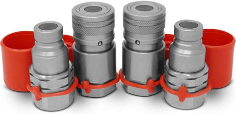 quick connect hydraulic fittings for skid steer|Flat Face High Flow Skid Steer Hydraulic Quick Connect .